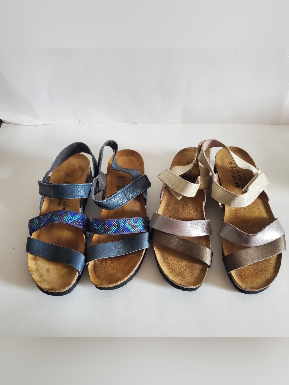 Naot Gwyneth+Kayla Pair Of 2 Leather Sandals Size 37 US 6
